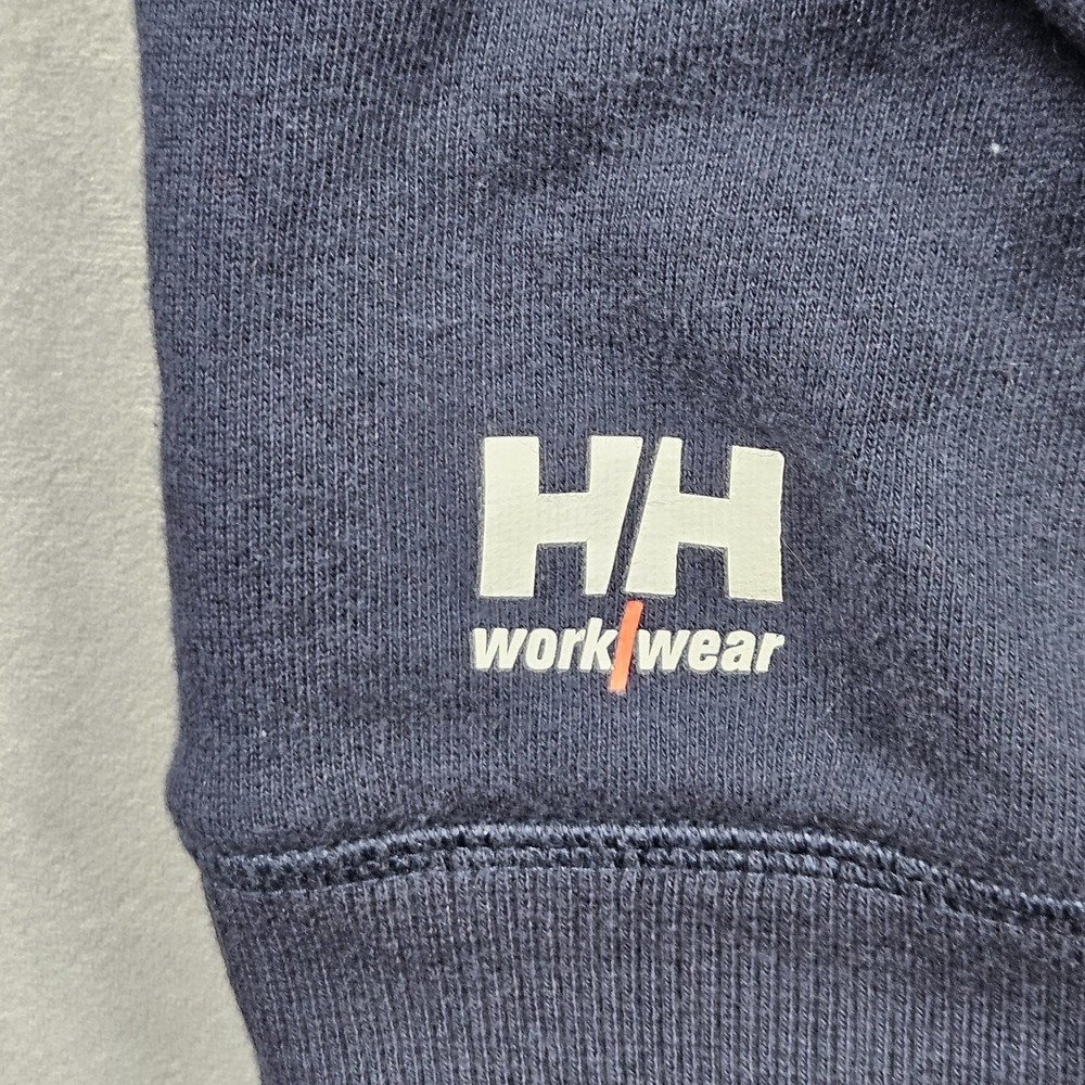 Helly Hansen Sweatshirt Mens 2XL Blue‎ Work Wear 1/4 Zip Fleece Lined Logo - Picture 5 of 10